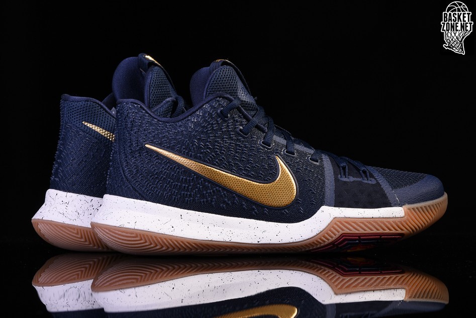 kyrie 3 navy and gold