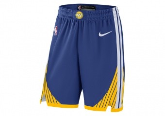 NIKE NBA GOLDEN STATE WARRIORS AUTHENTIC SHORTS ROAD RUSH BLUE