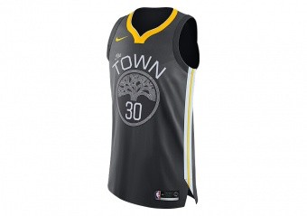 NIKE NBA GOLDEN STATE WARRIORS STEPHEN CURRY AUTHENTIC JERSEY ANTHRACITE