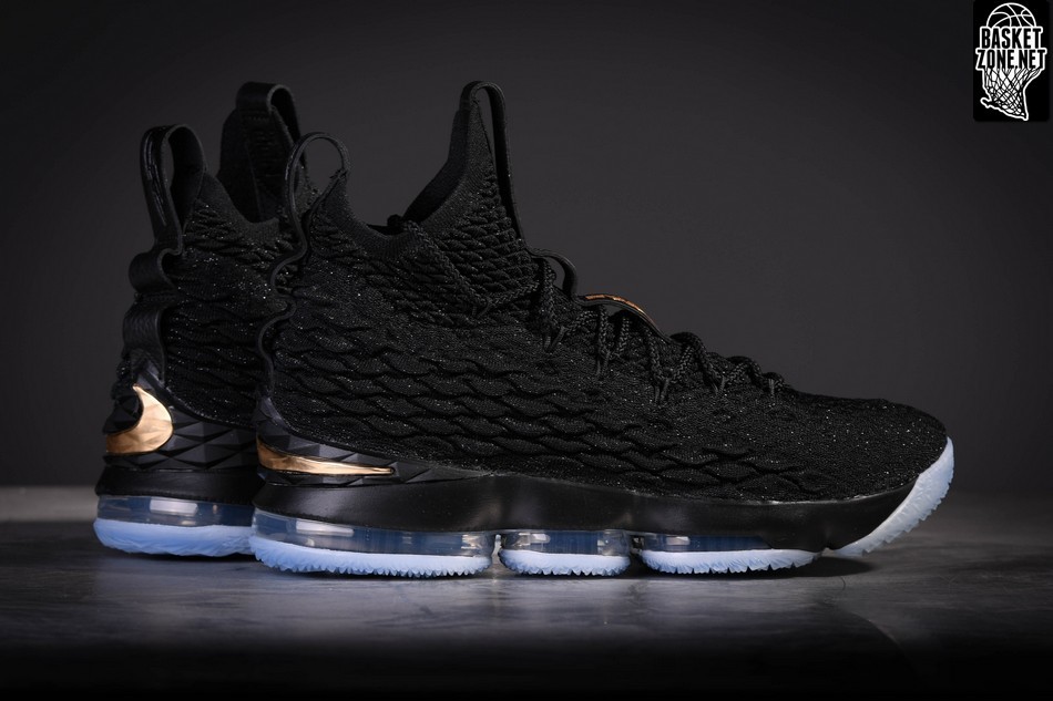 lebron 15 black and gold
