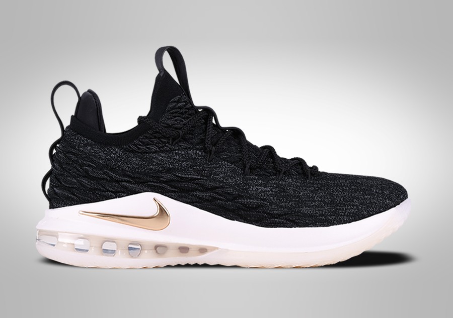 lebron 15 low white and gold
