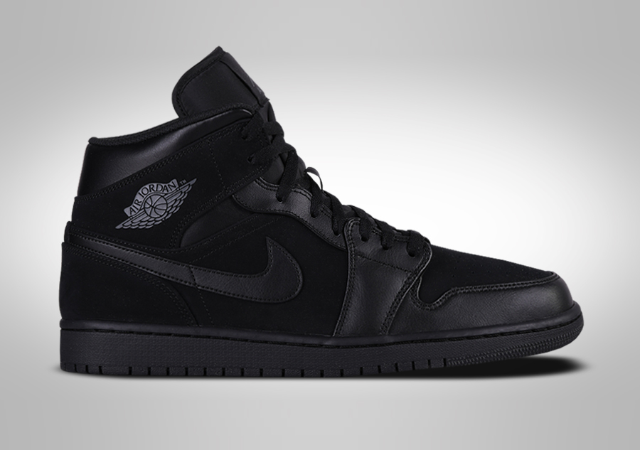 nike jordan mid 1 black