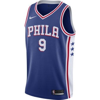 NIKE NBA PHILADELPHIA 76ERS DARIO ŠARIC SWINGMAN ROAD JERSEY RUSH BLUE