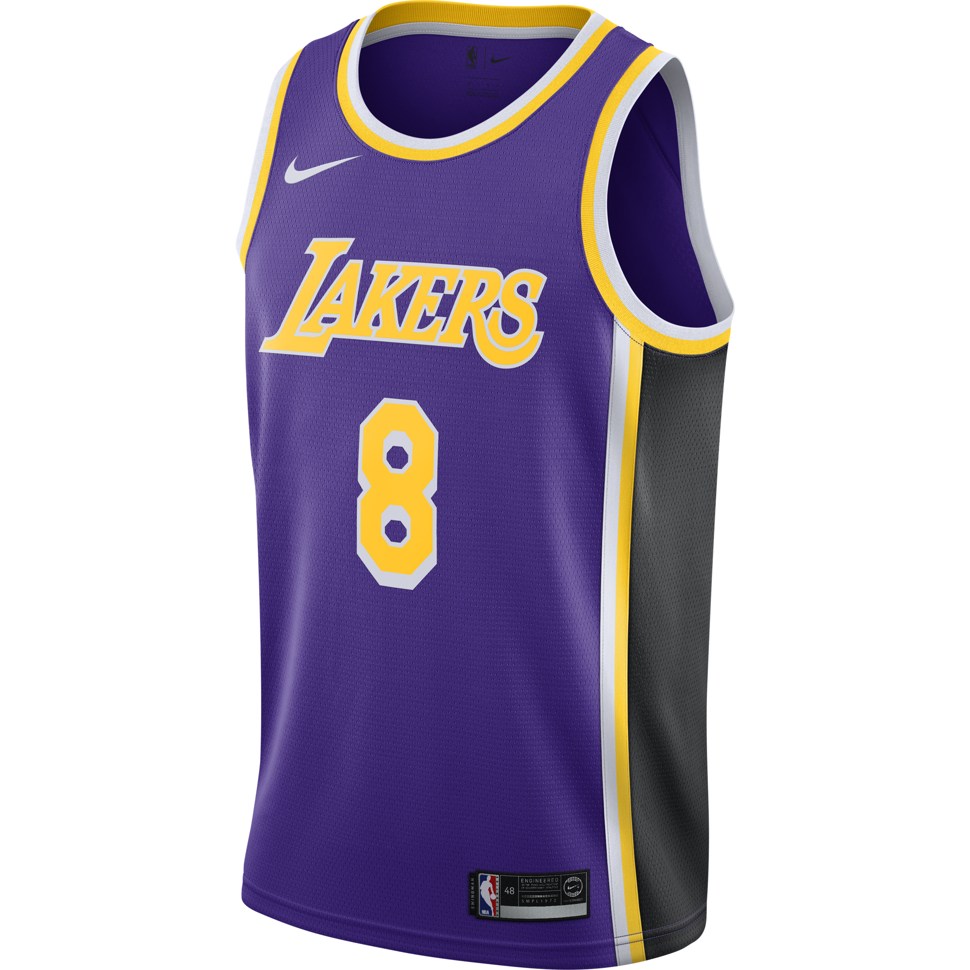 NIKE NBA LOS ANGELES LAKERS KOBE BRYANT SWINGMAN JERSEY FIELD PURPLE