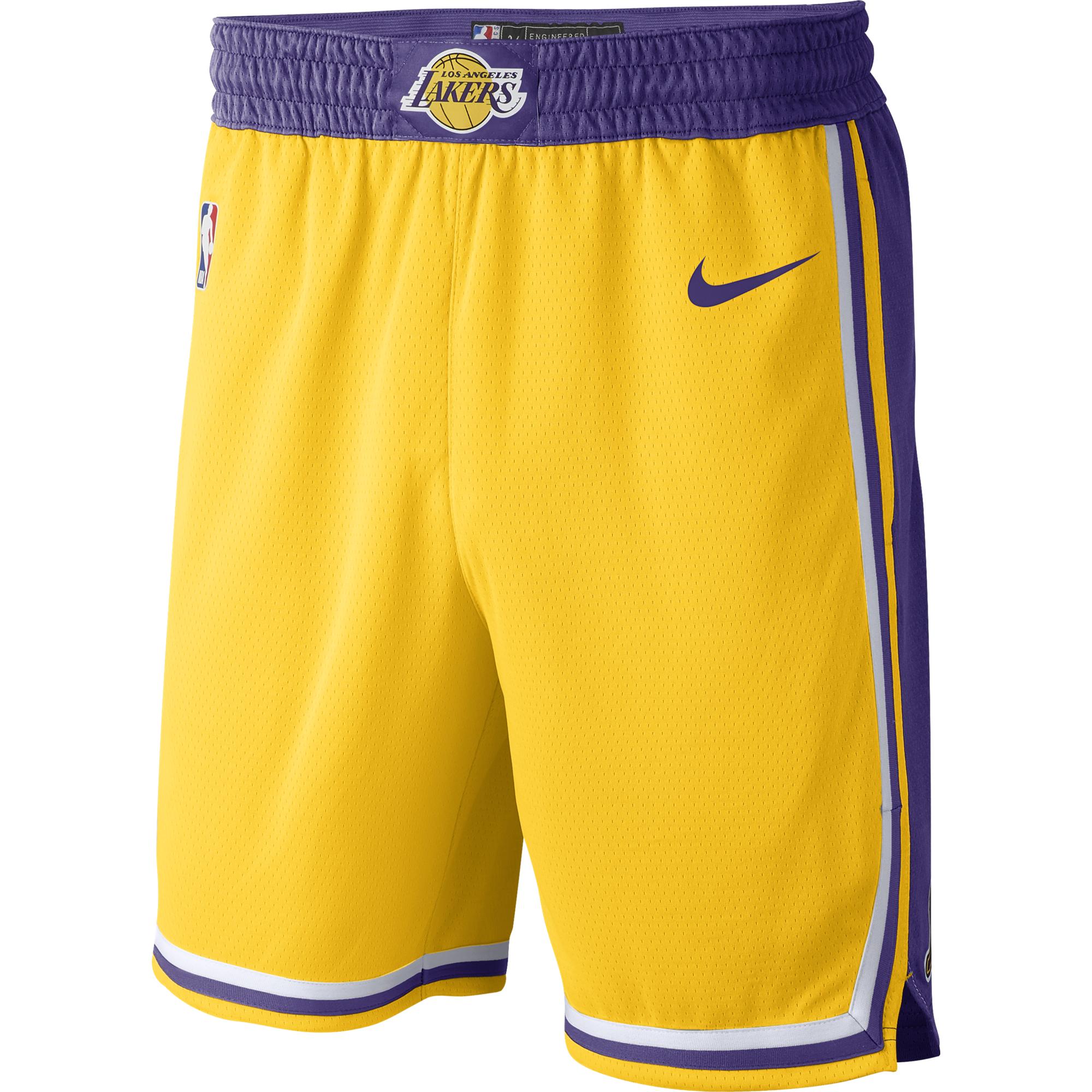 NIKE NBA LOS ANGELES LAKERS SWINGMAN ROAD SHORTS AMARILLO