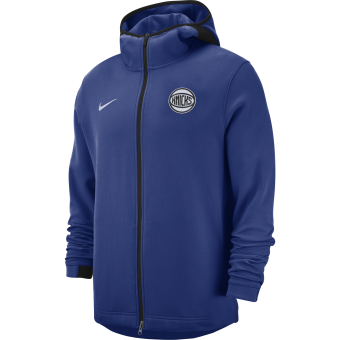 NIKE NBA NEW YORK KNICKS SHOWTIME DRY HOODIE RUSH BLUE