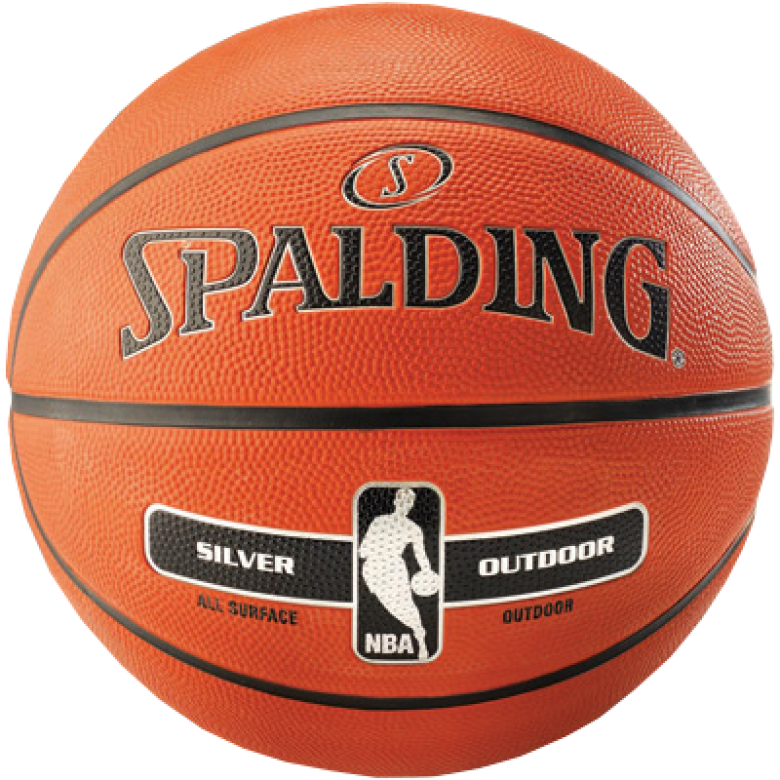 SPALDING NBA SILVER OUTDOOR (SIZE 7) ORANGE