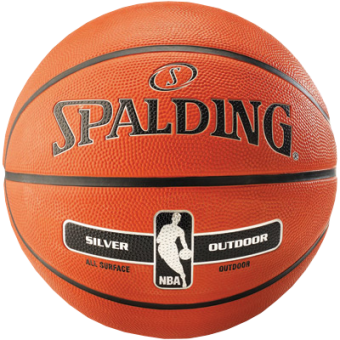 SPALDING NBA SILVER OUTDOOR (SIZE 6) ORANGE
