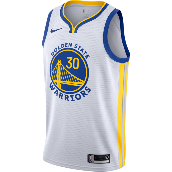 NIKE NBA GOLDEN STATE WARRIORS STEPHEN CURRY SWINGMAN HOME JERSEY WHITE