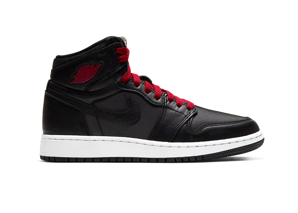 NIKE AIR JORDAN 1 RETRO HIGH OG GS BLACK SATIN