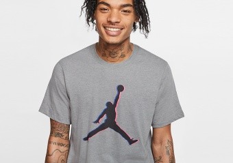 NIKE AIR JORDAN JUMPMAN 23D TEE CARBON HEATHER