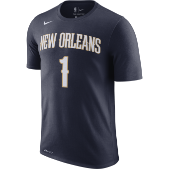 NIKE NBA NEW ORLEANS PELICANS ZION WILLIAMSON DRI-FIT TEE COLLEGE NAVY