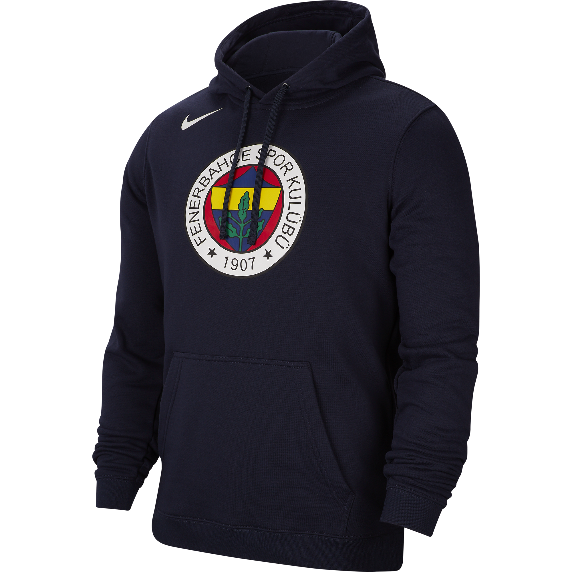 NIKE FENERBAHCE BASKETBALL CLUB FLEECE PULLOVER HOODIE OBSIDIAN