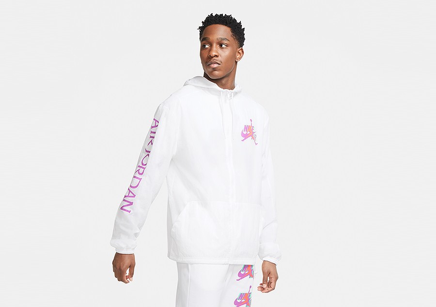 NIKE AIR JORDAN JUMPMAN CLASSICS WINDBREAKER WHITE