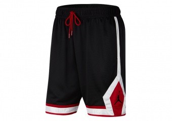 black and red jordan shorts