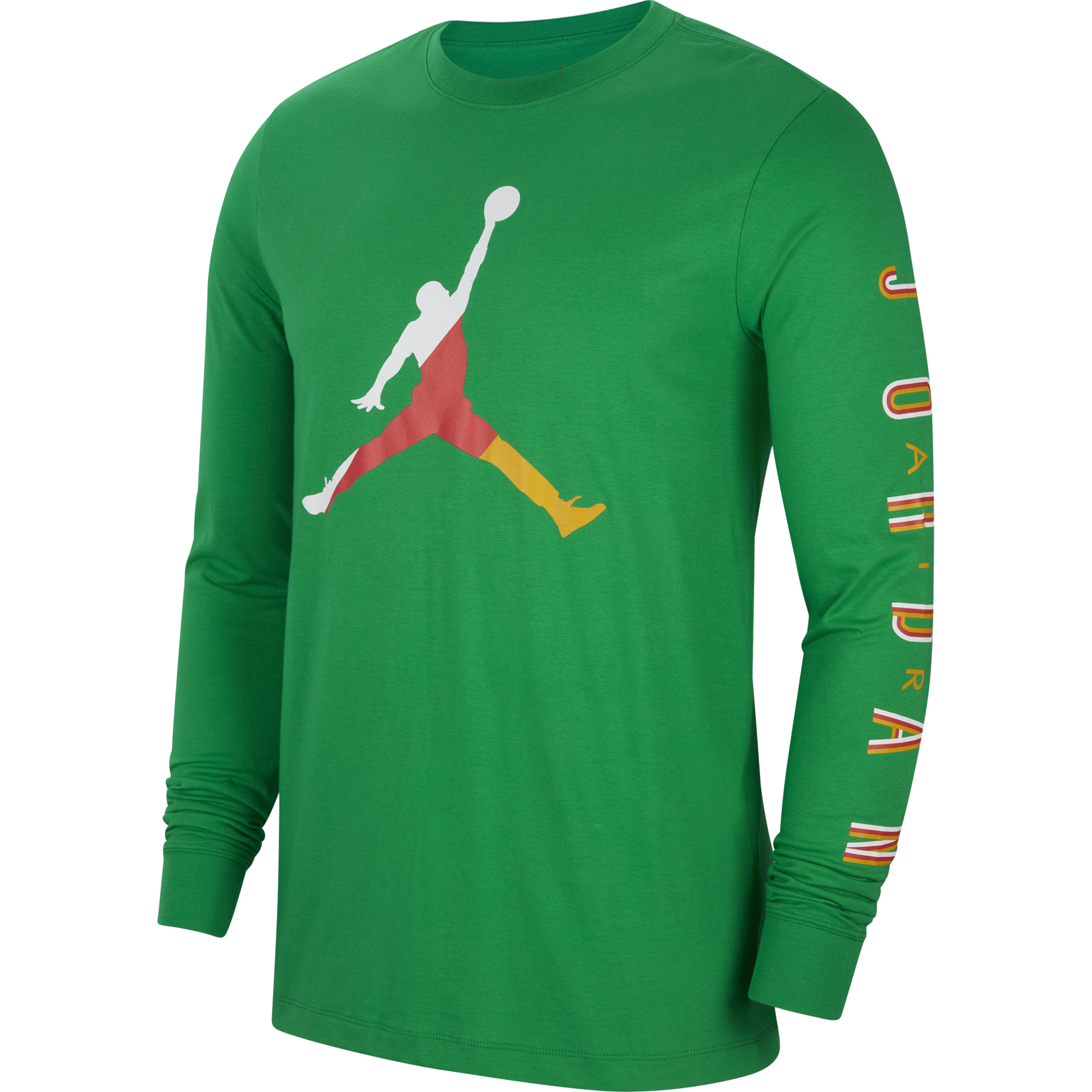 NIKE AIR JORDAN SPORT DNA LONG-SLEEVE CREW TEE LUCKY GREEN