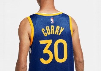 NIKE NBA GOLDEN STATE WARRIORS STEPHEN CURRY ICON EDITION SWINGMAN JERSEY RUSH BLUE