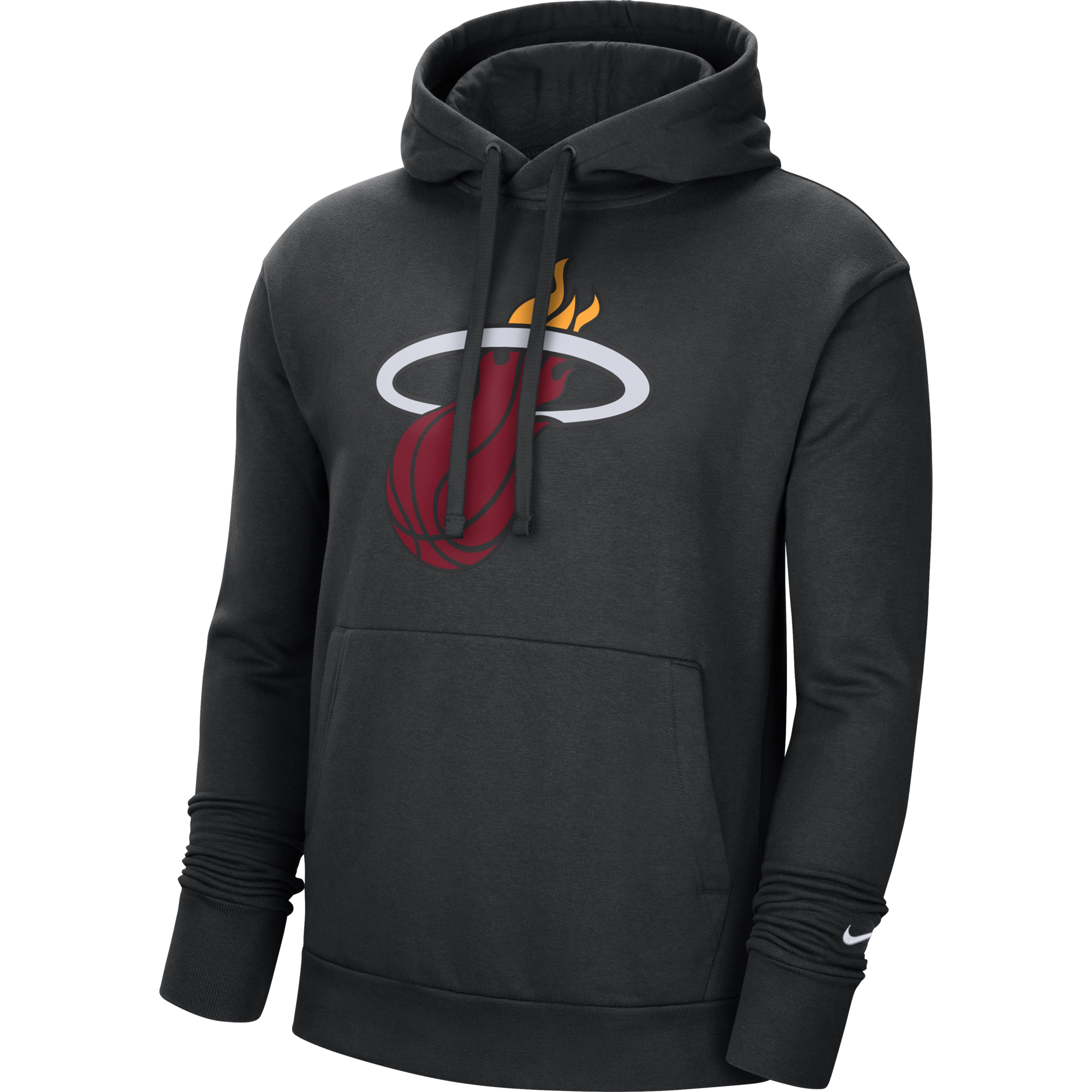 NIKE NBA MIAMI HEAT ESSENTIAL PULLOVER FLEECE HOODIE BLACK