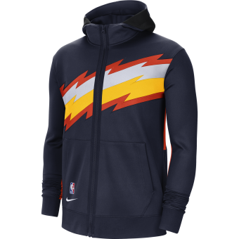 NIKE NBA GOLDEN STATE WARRIORS SHOWTIME CITY EDITION THERMA FLEX HOODIE COLLEGE NAVY