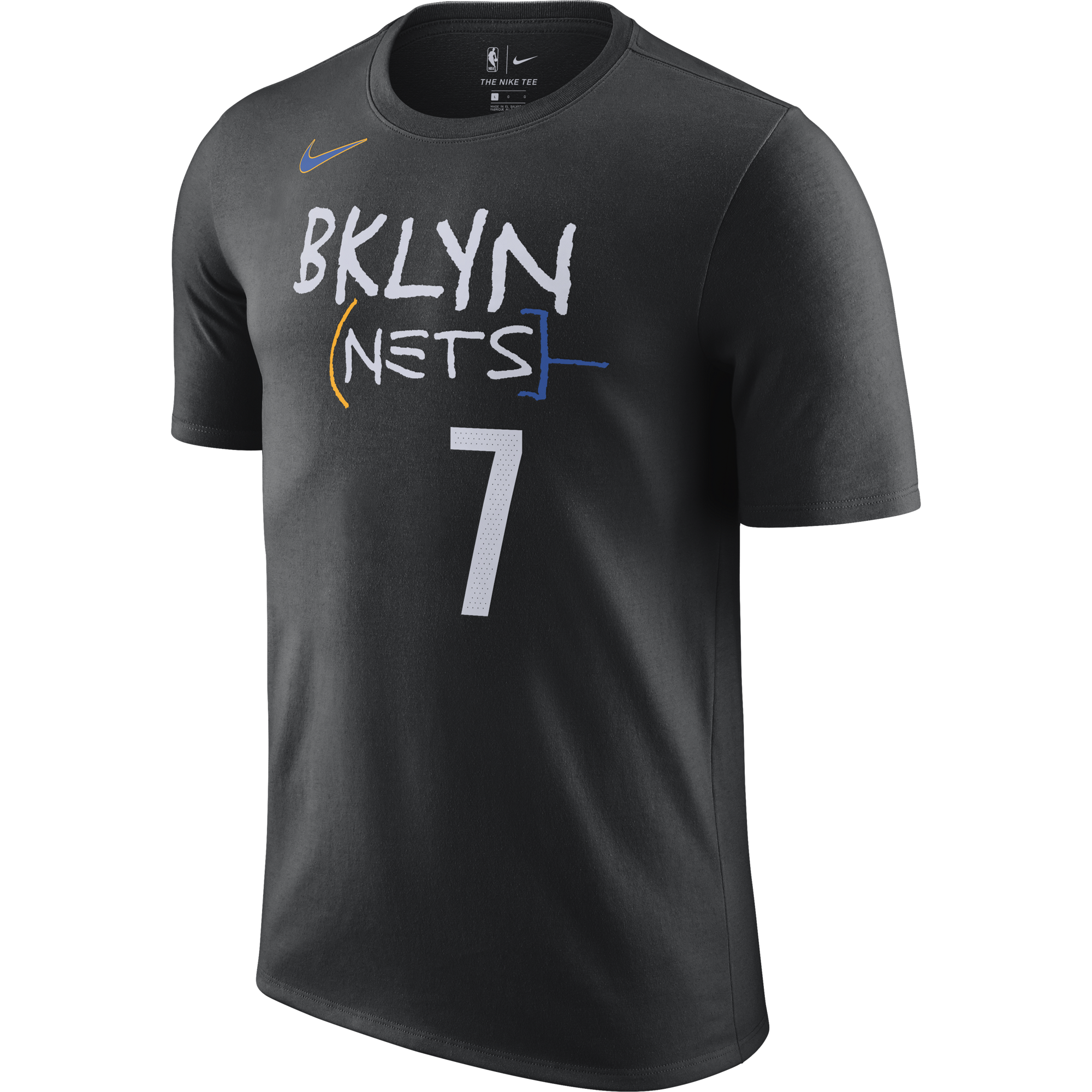 NIKE NBA BROOKLYN NETS KEVIN DURANT CITY EDITION TEE BLACK