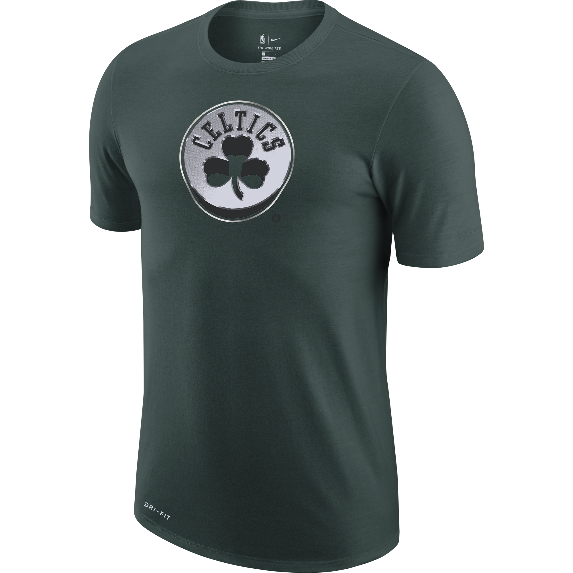 NIKE NBA BOSTON CELTICS EARNED EDITION LOGO DRI-FIT TEE PRO GREEN