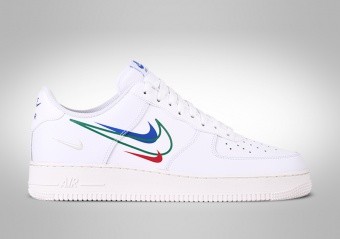 NIKE AIR FORCE 1 LOW MULTI SWOOSH GREEN WHITE