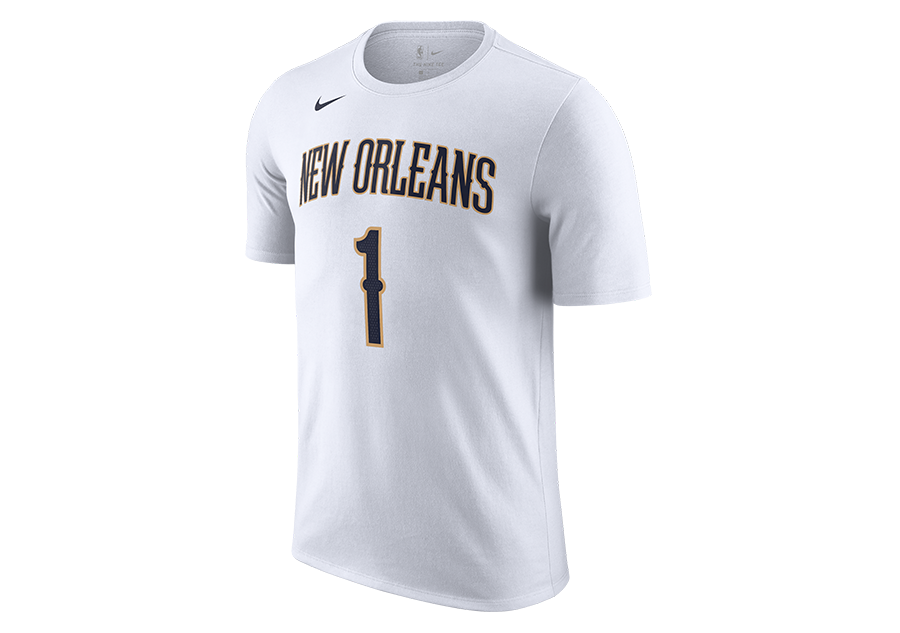 NIKE NEW ORLEANS PELICANS ZION WILLIAMSON TEE WHITE