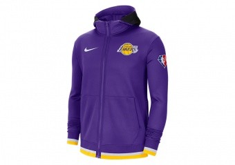Nike Los Angeles Lakers Showtime Dri-fit Nba Full-zip Hoodie 50