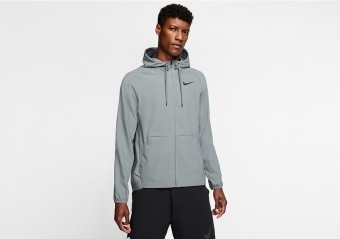 NIKE VENT MAX DRI-FIT FULL-ZIP TRAINING JACKET SMOKE GREY