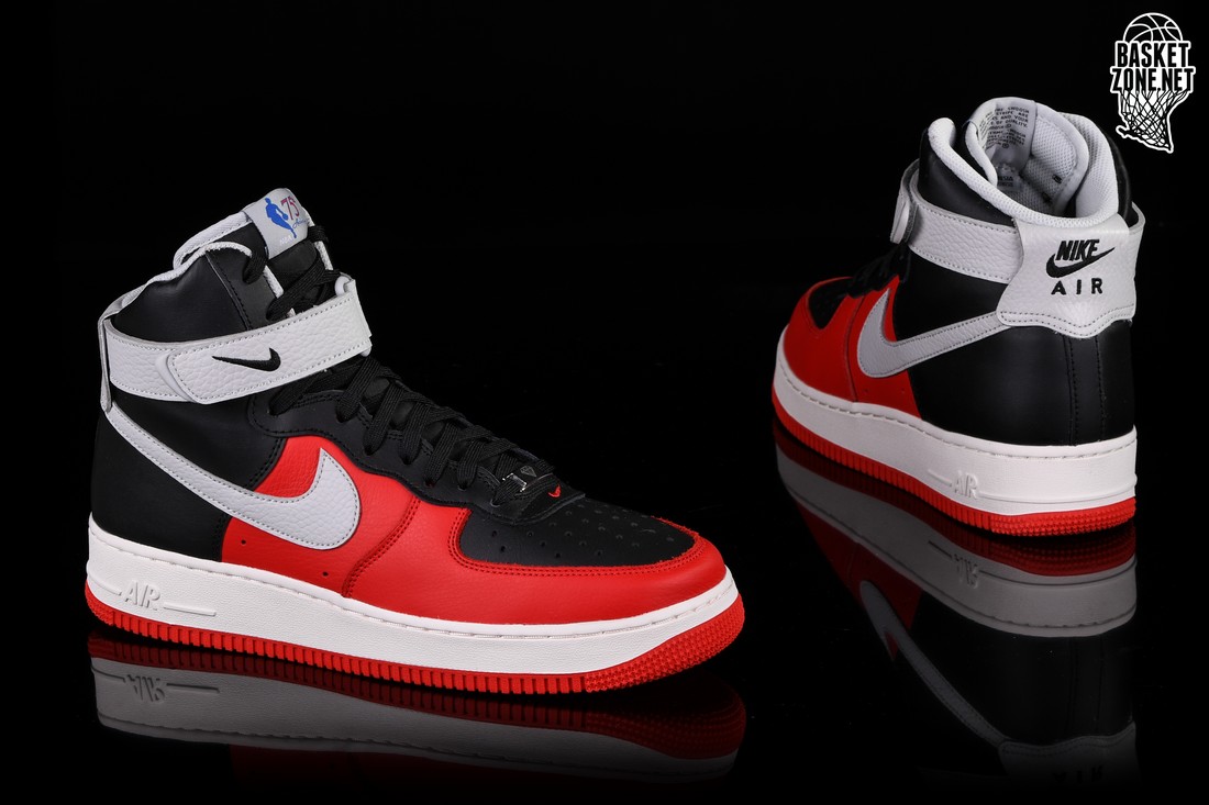 NIKE AIR FORCE 1 LOW '07 LV8 NBA 75th ANNIVERSARY CHILE RED for