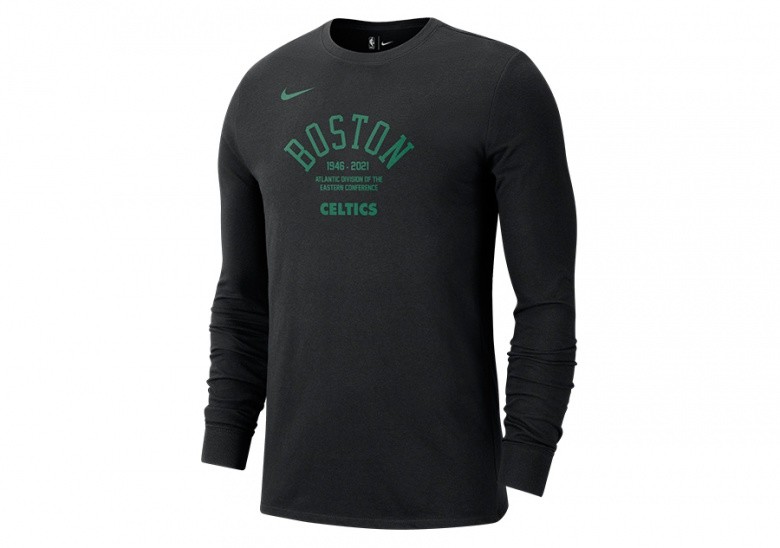 NIKE NBA BOSTON CELTICS COURTSIDE ELEMENT LONG-SLEEVE TEE BLACK