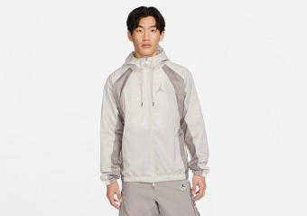 NIKE AIR JORDAN ESSENTIALS WOVEN JACKET ENIGMA STONE