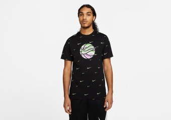 NIKE SWOOSH BALL TEE BLACK