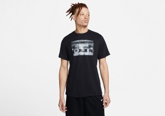 NIKE DRI-FIT PHOTO BASKETBALL TEE BLACK