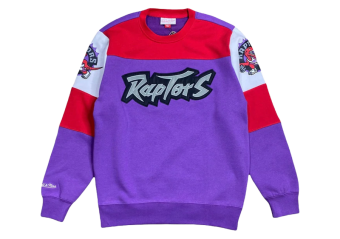 MITCHELL & NESS OVERTIME FLEECE CREW SWEATSHIRT TORONTO RAPTORS