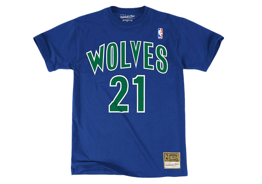 MITCHELL & NESS NAME&NUMBER TEE MINNESOTA TIMBERWOLVES – KEVIN GARNETT