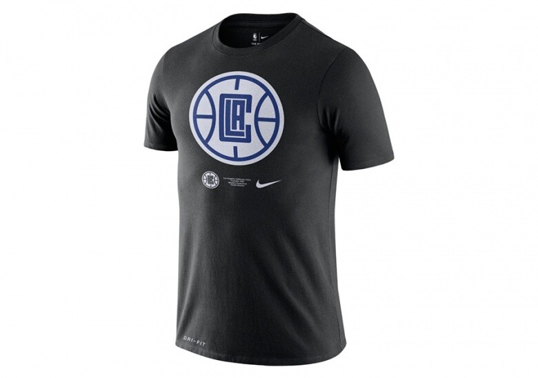 NIKE NBA LOS ANGELES CLIPPERS DRI-FIT TEE BLACK